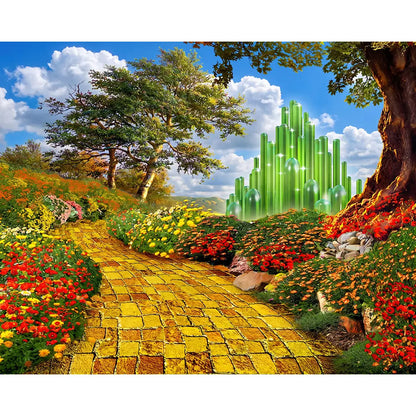 Wizard of Oz Yellow Brick Road Backdrop Alba Backgrounds