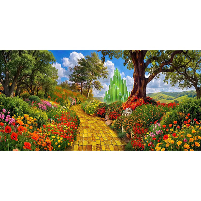 Wizard of Oz Yellow Brick Road Backdrop Alba Backgrounds