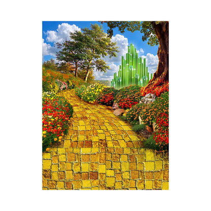 Wizard of Oz Yellow Brick Road Backdrop Alba Backgrounds