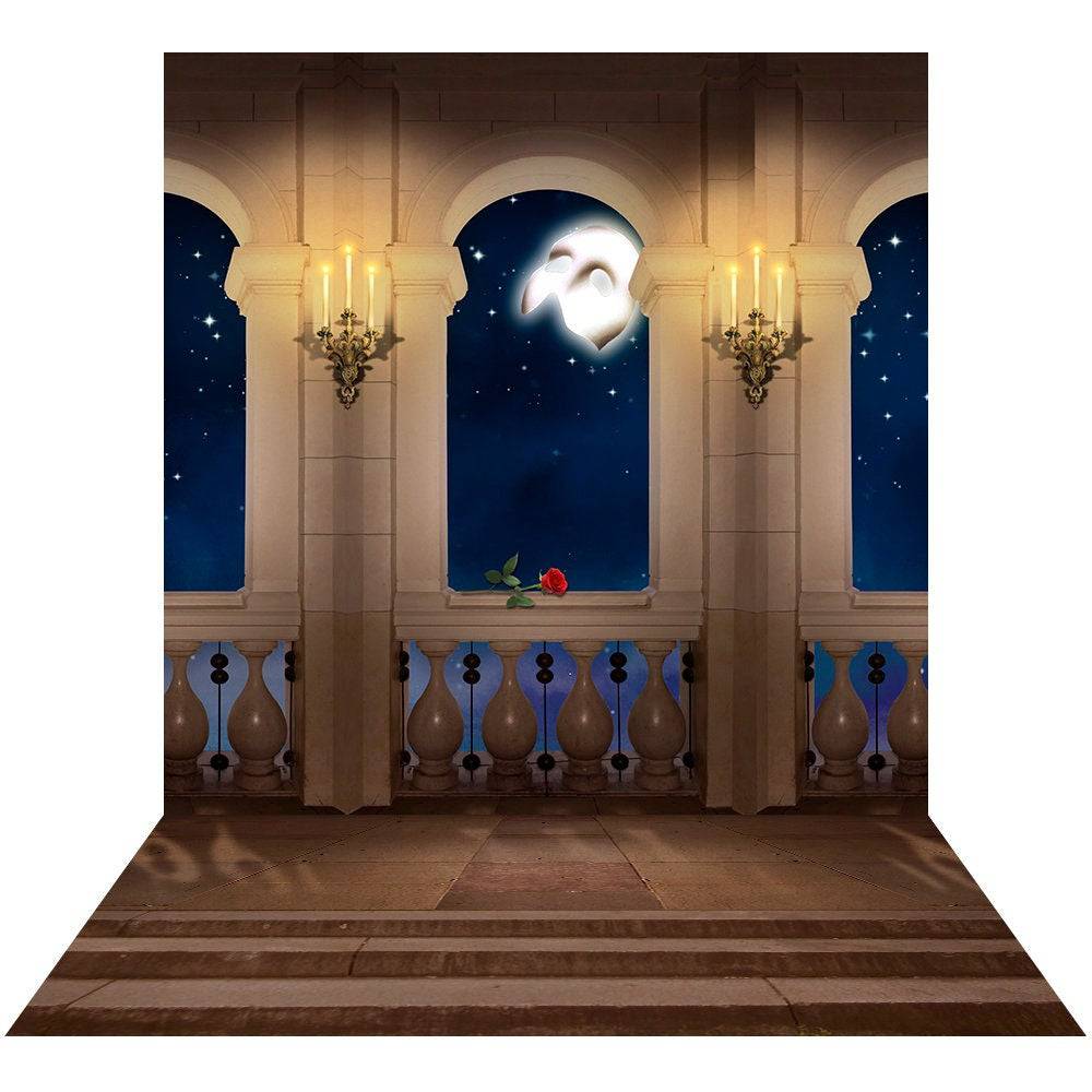 Candle Light Balcony Photo Backdrop - Basic 8  x 16  