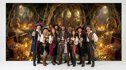 Pirate Cave, Wide Fabric Background