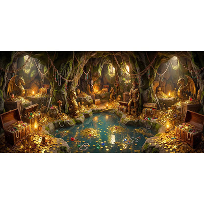 Pirate Cave Backdrop, Peter Pan Fabric Background Alba Backgrounds