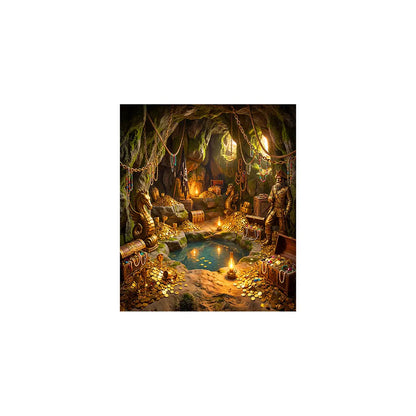 Pirate Cave Backdrop, Peter Pan Fabric Background Alba Backgrounds