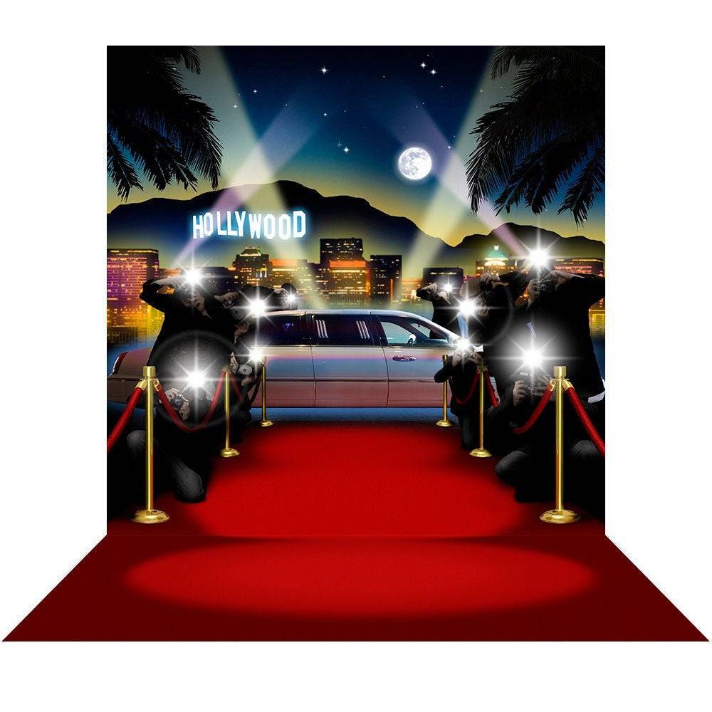 Red Carpet Paparazzi Hollywood Photography Backdrop