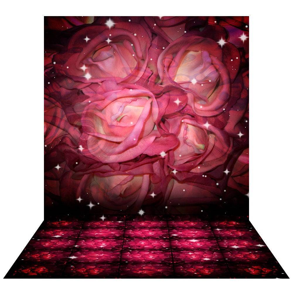 Starry Roses Photography Backdrop - Basic 8  x 16  