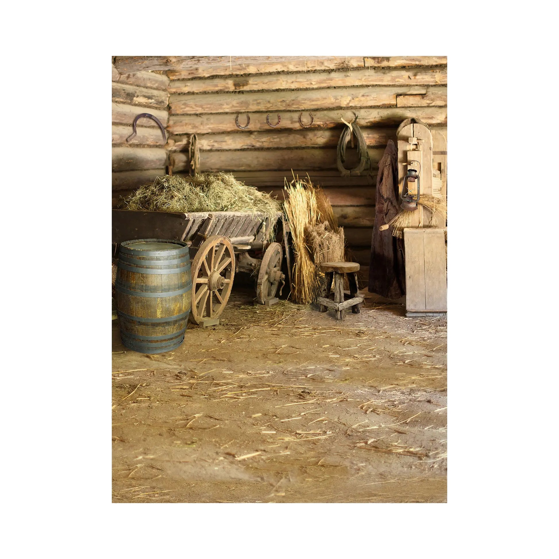 Rustic Barn Country Western Photo Backdrop Alba Backgrounds