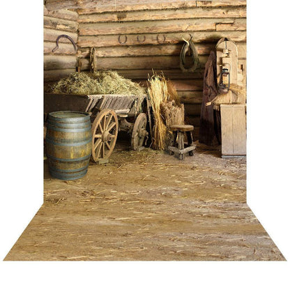 Rustic Barn Country Western Photo Backdrop - Pro 9  x 16  