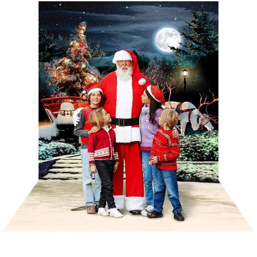 Santa Claus Decorations Christmas Photo Backdrop | Alba Backgrounds