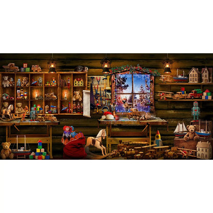 Santa’s Workshop Photography Backdrop Alba Backgrounds