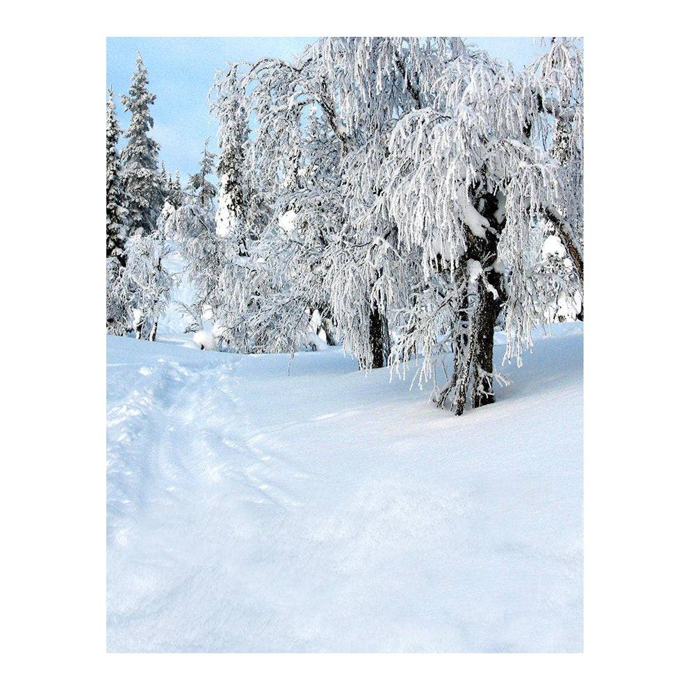 Winter Snow Day Photography Backdrop - Basic 6  x 8  