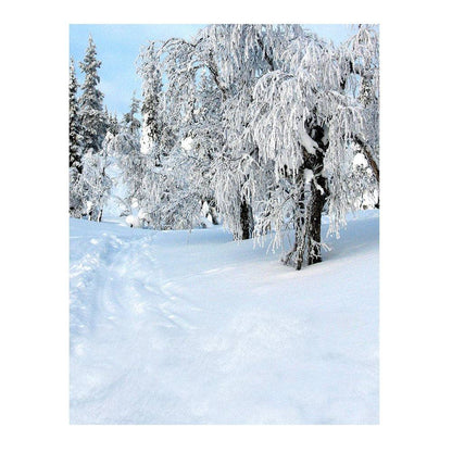Winter Snow Day Photography Backdrop - Basic 6  x 8  