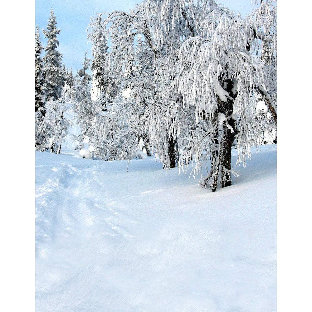 Winter Snow Day Photography Backdrop - Basic 8  x 10  