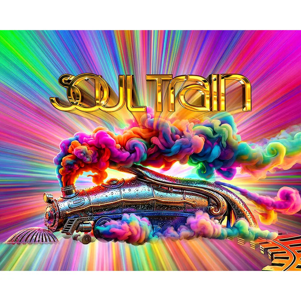 Soul Train Retro Photo Backdrop | Vibrant 70s Disco Party Decorations & Photo Booth Prop Alba Backgrounds