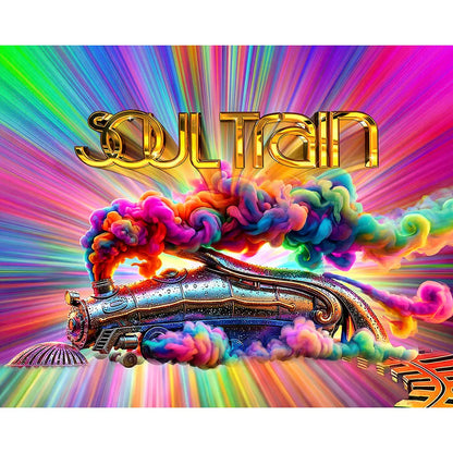 Soul Train Retro Photo Backdrop | Vibrant 70s Disco Party Decorations & Photo Booth Prop Alba Backgrounds