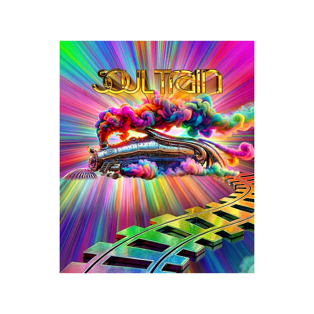 Soul Train Retro Photo Backdrop | Vibrant 70s Disco Party Decorations & Photo Booth Prop Alba Backgrounds