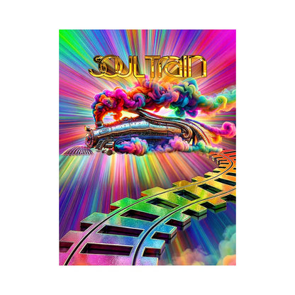 Soul Train Retro Photo Backdrop | Vibrant 70s Disco Party Decorations & Photo Booth Prop Alba Backgrounds