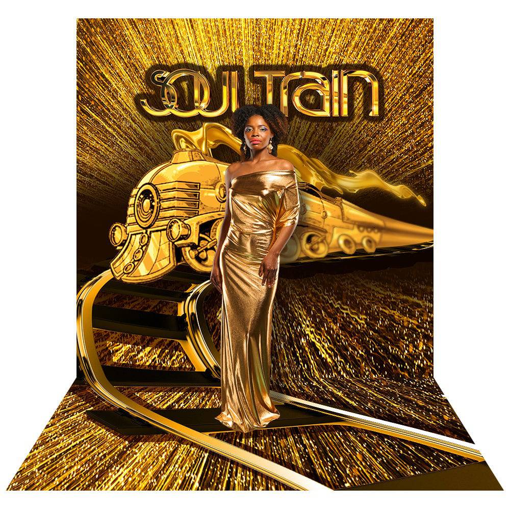 Soul Train Gold Backdrop Background