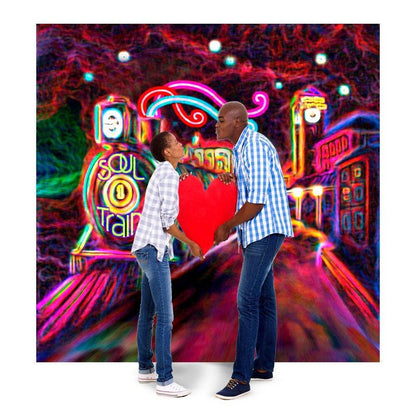 Colorful Soul Train Photography Backdrop