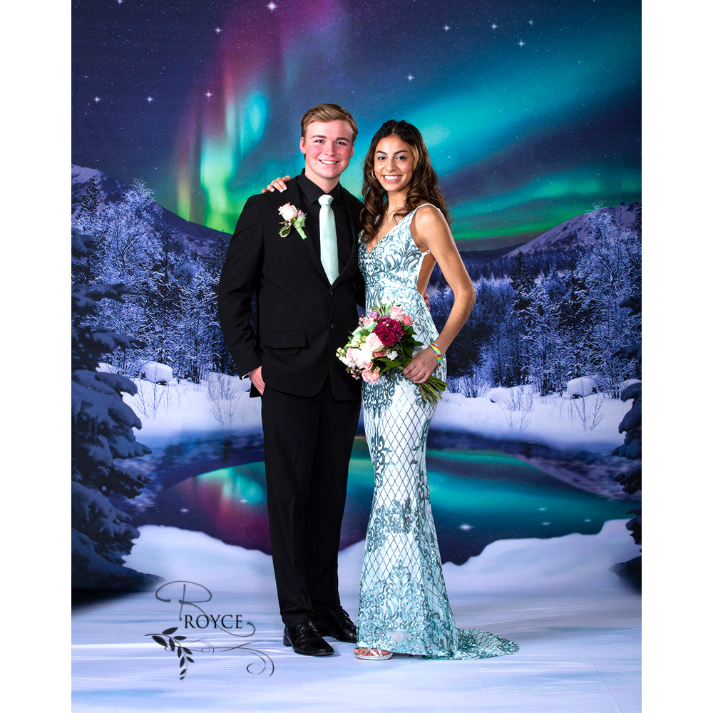 Northern Lights Aurora Borealis Photography Backdrop