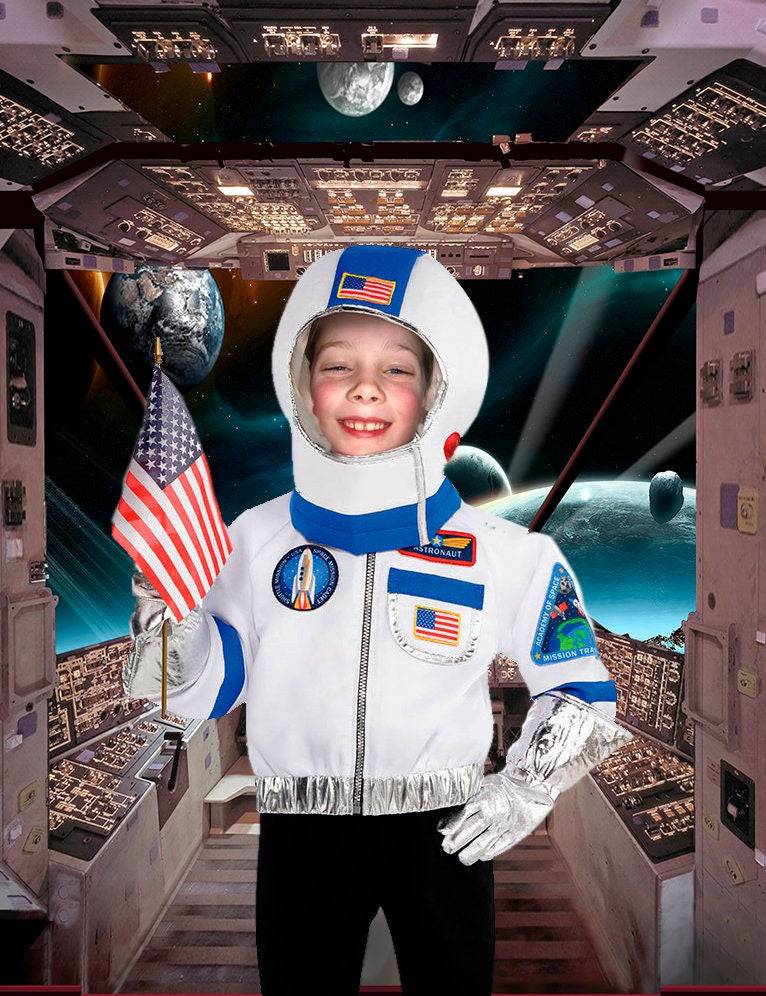 Star Wars Spaceship Bridge Backdrop in Outer Space, a Photo Background, Banner or Party Decor for Events, Venues, Set, Stage, or Display - Basic 4.4 x 5