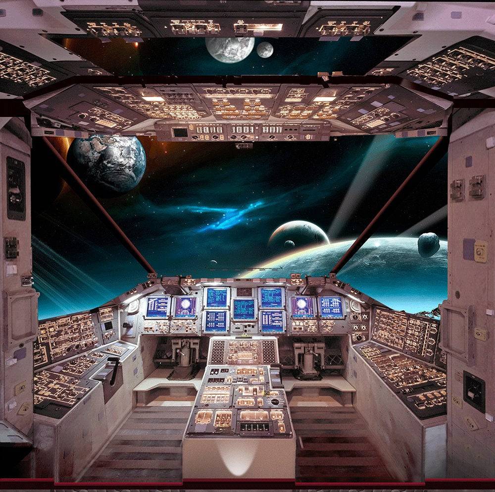 Star Wars Spaceship Bridge Photography Backdrop - Pro 10  x 8  