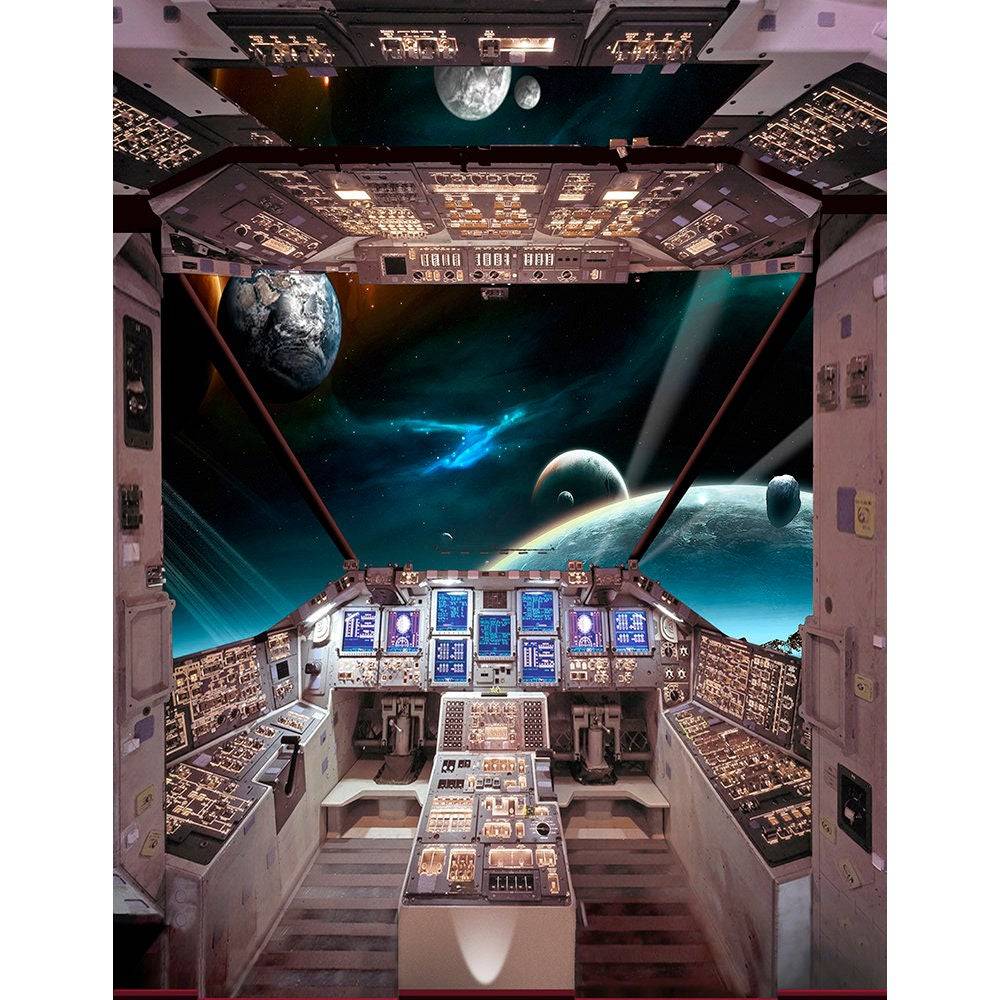 Star Wars Spaceship Bridge Photography Backdrop - Pro 8  x 10  