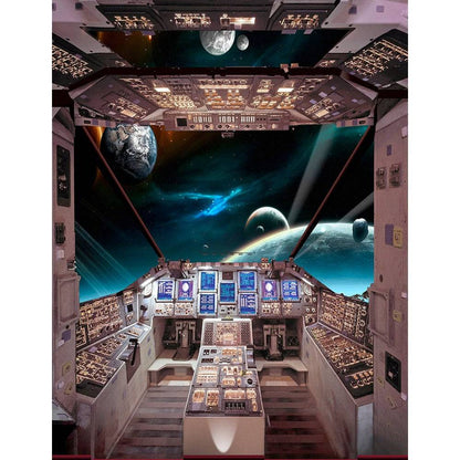 Star Wars Spaceship Bridge Photography Backdrop - Pro 8  x 10  