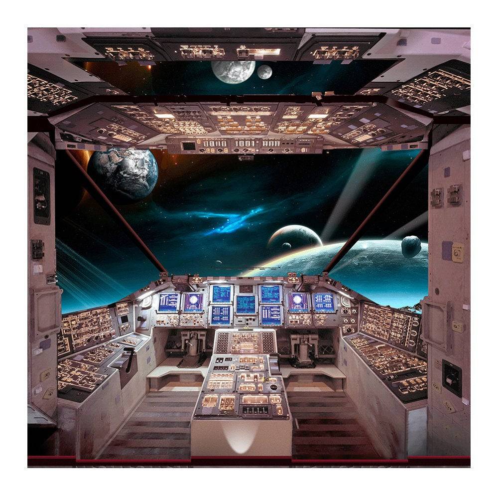 Star Wars Spaceship Bridge Photography Backdrop - Pro 8  x 8  