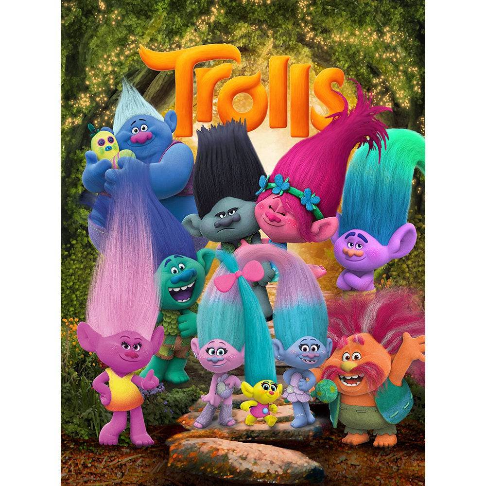 Trolls Party Photo Backdrop - Basic 8  x 10  