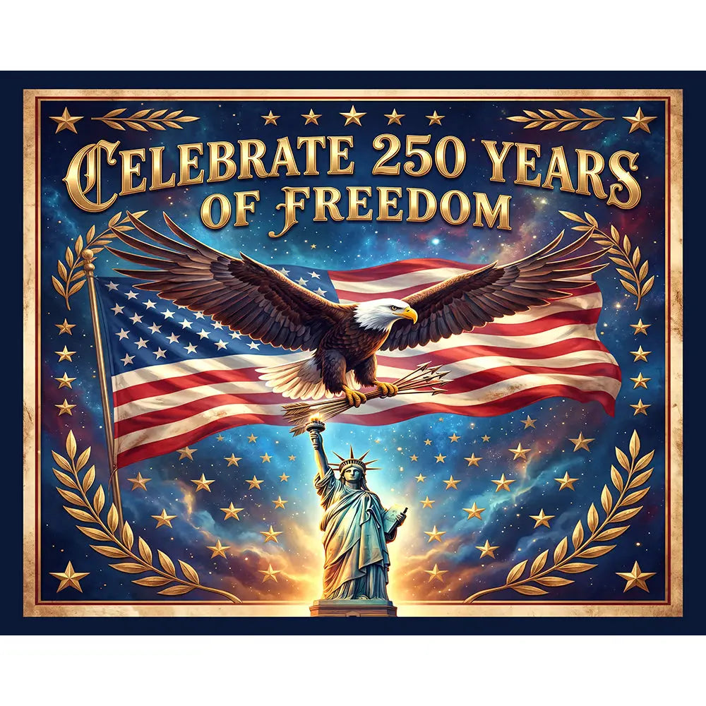 USA 250 Years Backdrop: Independence Day Party Decorations Alba Backgrounds