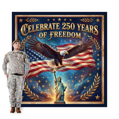 USA 250 Years Backdrop: Independence Day Party Decorations Alba Backgrounds