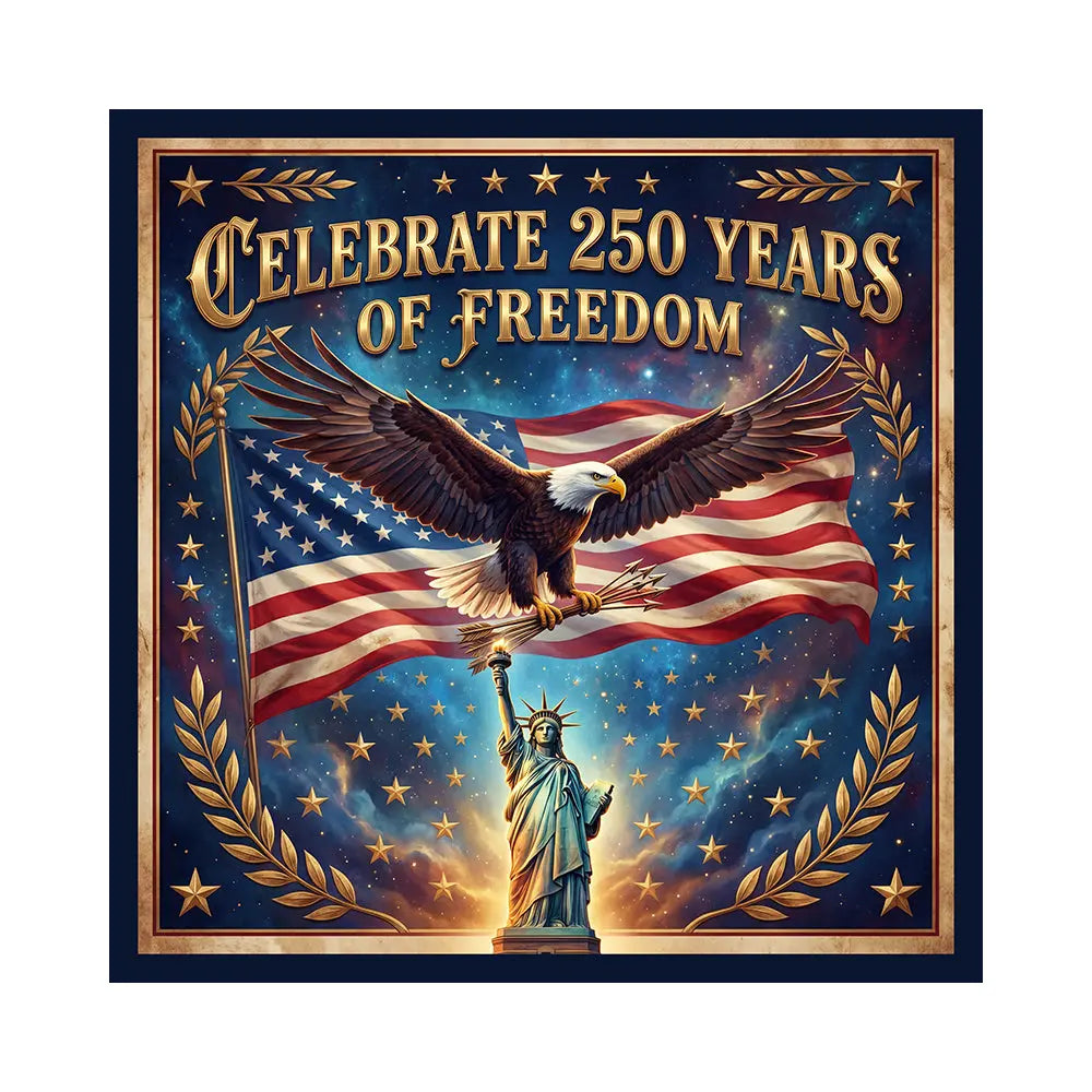 USA 250 Years Backdrop: Independence Day Party Decorations Alba Backgrounds