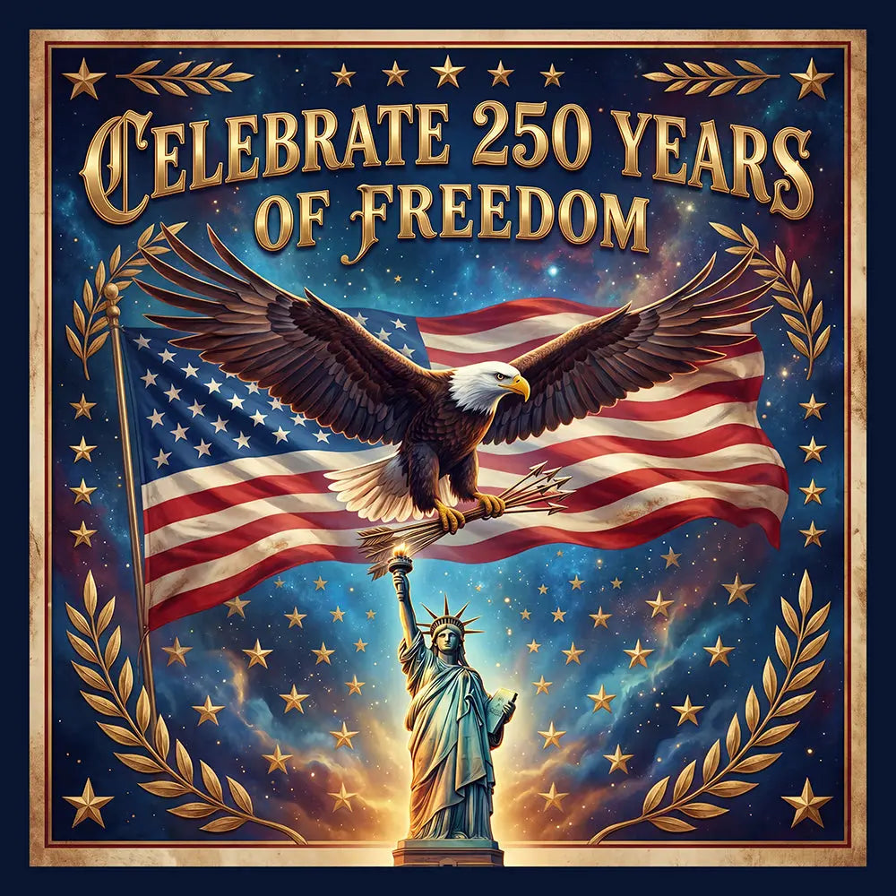 USA 250 Years Backdrop: Independence Day Party Decorations Alba Backgrounds