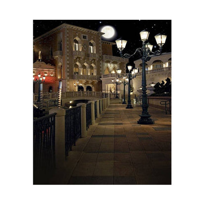 Venice Italy City At Night Photo Backdrop - Basic 5.5  x 6.5  