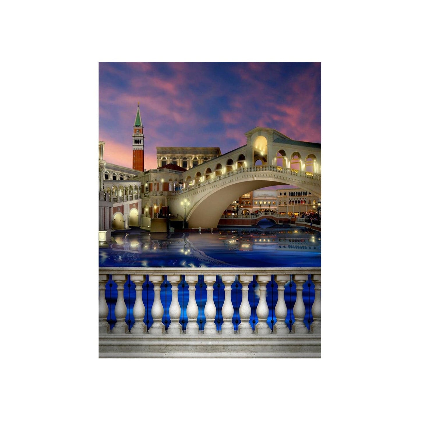 Venice Italy Bridge Photo Backdrop - Basic 4.4  x 5  