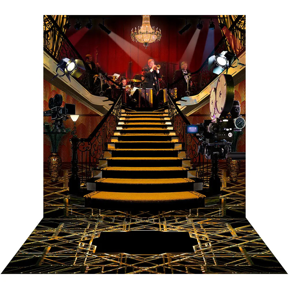 Gatsby Movie Set Backdrop, Roaring 20's, Vintage Flapper, Photo Booth Alba Backgrounds