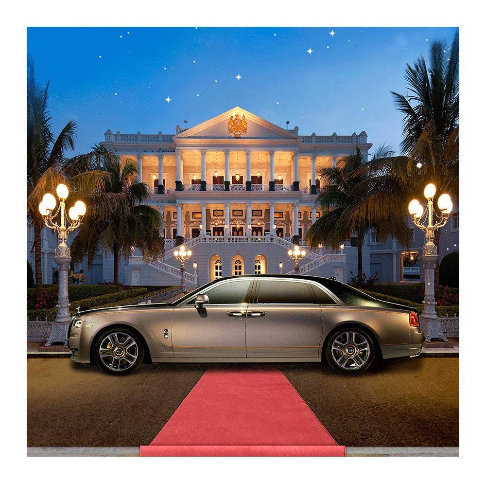 VIP Red Carpet Rolls Royce Photo Backdrop - Pro 8  x 8  