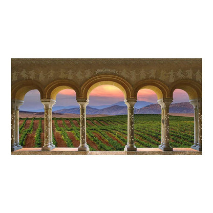 Wine Country Vineyard Columns Photography Backdrop - Basic 16  x 8  