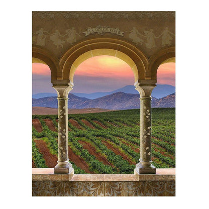 Wine Country Vineyard Columns Photography Backdrop - Pro 6  x 8  