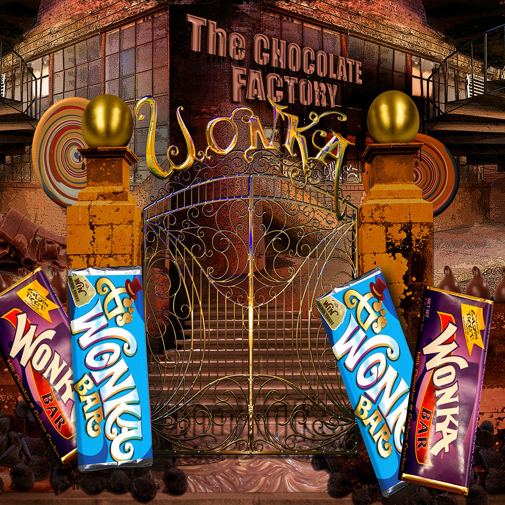 Willy Wonka Chocolate Factory Gates Photo Backdrop