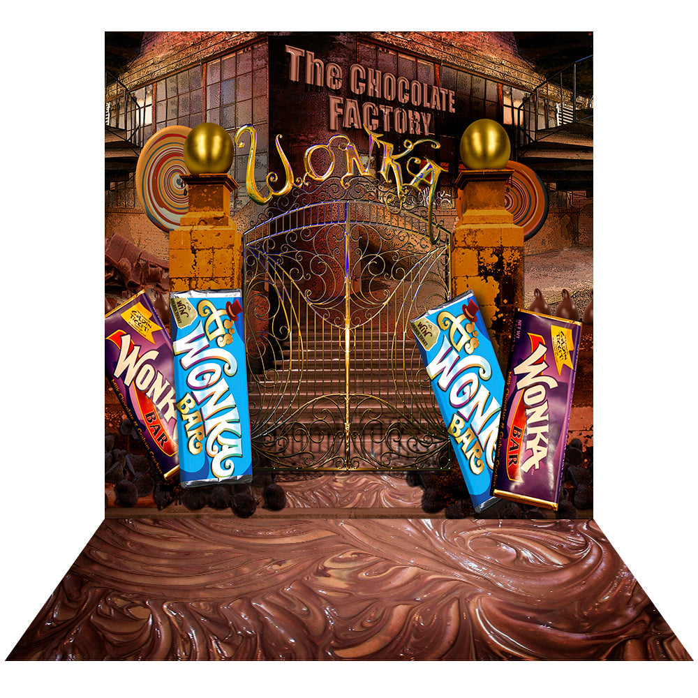 Willy Wonka Chocolate Factory Gates Photo Backdrop