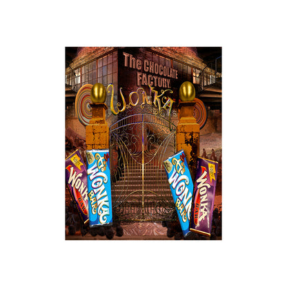 Willy Wonka Chocolate Factory Gates Photo Backdrop