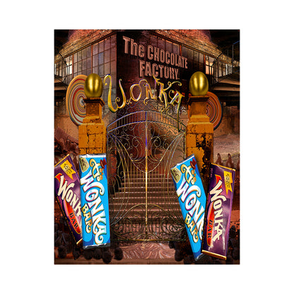 Willy Wonka Chocolate Factory Gates Photo Backdrop