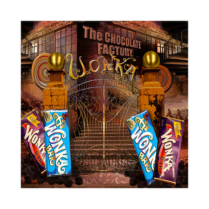 Willy Wonka Chocolate Factory Gates Photo Backdrop