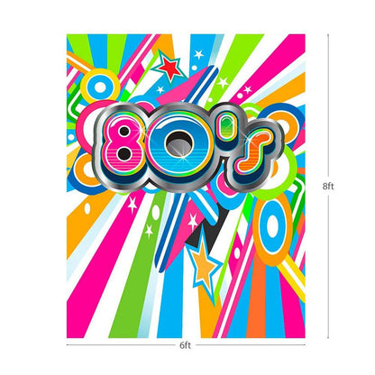 80s Step Back In Time Photography Backdrop - Basic 6  x 8  