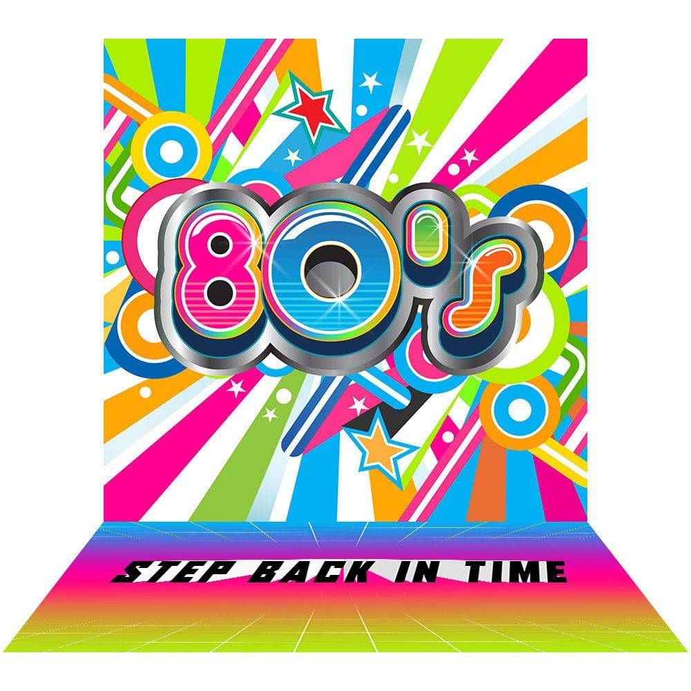 80s Step Back In Time Photography Backdrop - Basic 8  x 16  