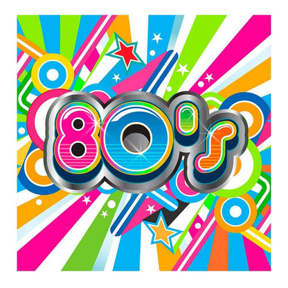 80s Step Back In Time Photography Backdrop - Pro 10  x 10  