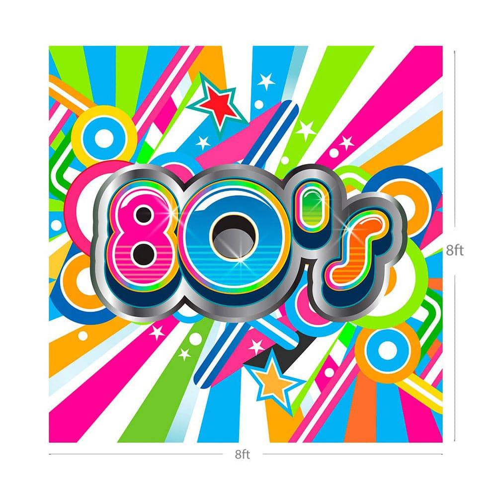 80s Step Back In Time Photography Backdrop - Pro 8  x 8  