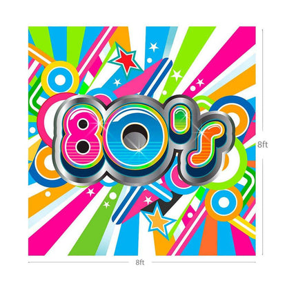 80s Step Back In Time Photography Backdrop - Pro 8  x 8  