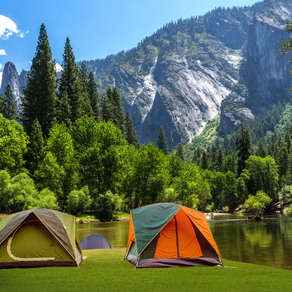 Camping By The Lake Photography Backdrop